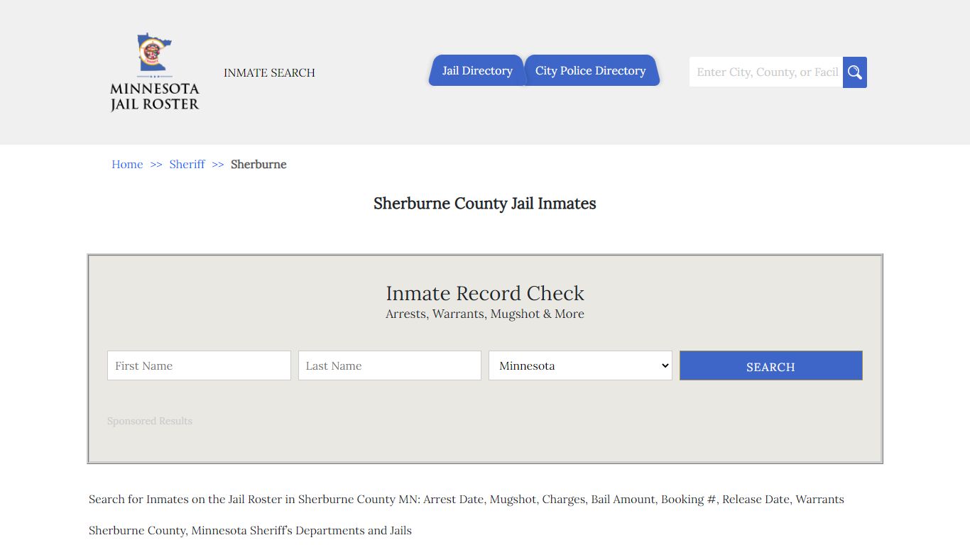 Sherburne County Jail Inmates | Jail Roster Search - Minnesota Jail Roster